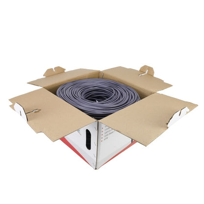 Cablu la metru FTP CAT6 PNI F06 cu 4 perechi pentru internet 1 Gigabit si sisteme de supraveghere Rola 305m