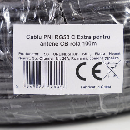 Cablu PNI RG58 C Extra pentru antene CB rola 100m