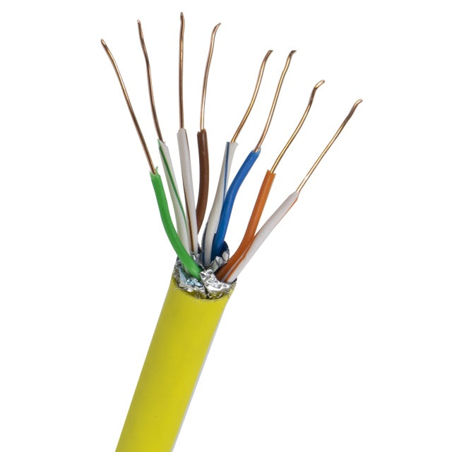 Cablu S/FTP CAT7 PNI SF07, 10Gbps, 1000MHz, pentru internet si sisteme de supraveghere, rola 305m, cupru