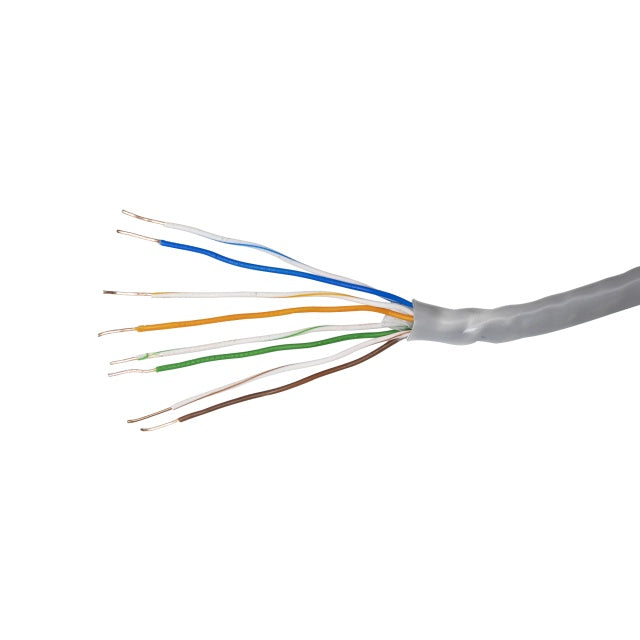 Cablu UTP CAT6 PNI CU057 din Cupru 0.57mm cu 4 perechi pentru internet si sisteme de supraveghere, rola 305m