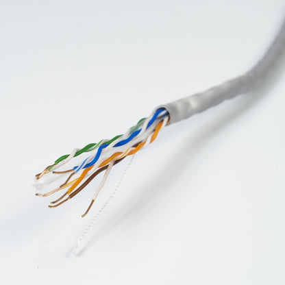 Cablu UTP CAT6 PNI CU057 din Cupru 0.57mm cu 4 perechi pentru internet si sisteme de supraveghere, rola 305m