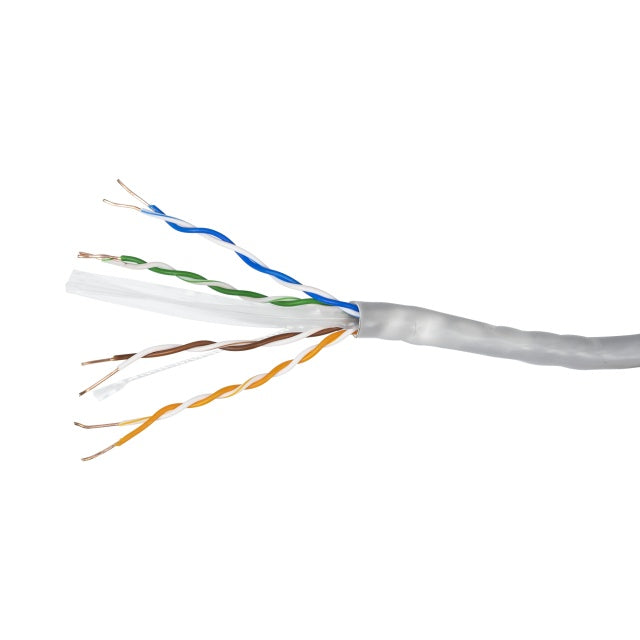 Cablu UTP CAT6 PNI CU657 la metru, cu 4 perechi de fire torsadate din Cupru 0.57 mm, pentru internet si sisteme de supraveghere