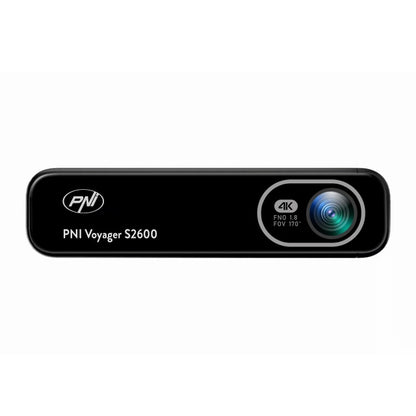 Camera auto DVR PNI Voyager S2600 WiFi, 4K Ultra HD, GPS, fara display, functie Monitorizare parcare, G-sensor, inregistrare video si audio, alimentare 12V/24V