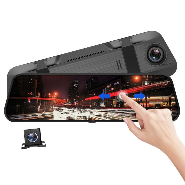 Camera auto DVR PNI Voyager S2800 UHD 4K 170° incorporata in oglinda retrovizoare, 9.66 inch, touchscreen IPS, monitorizare parcare, G-Sensor, slot card micro SD, USB-C, functie GPS, Wi-Fi, control di