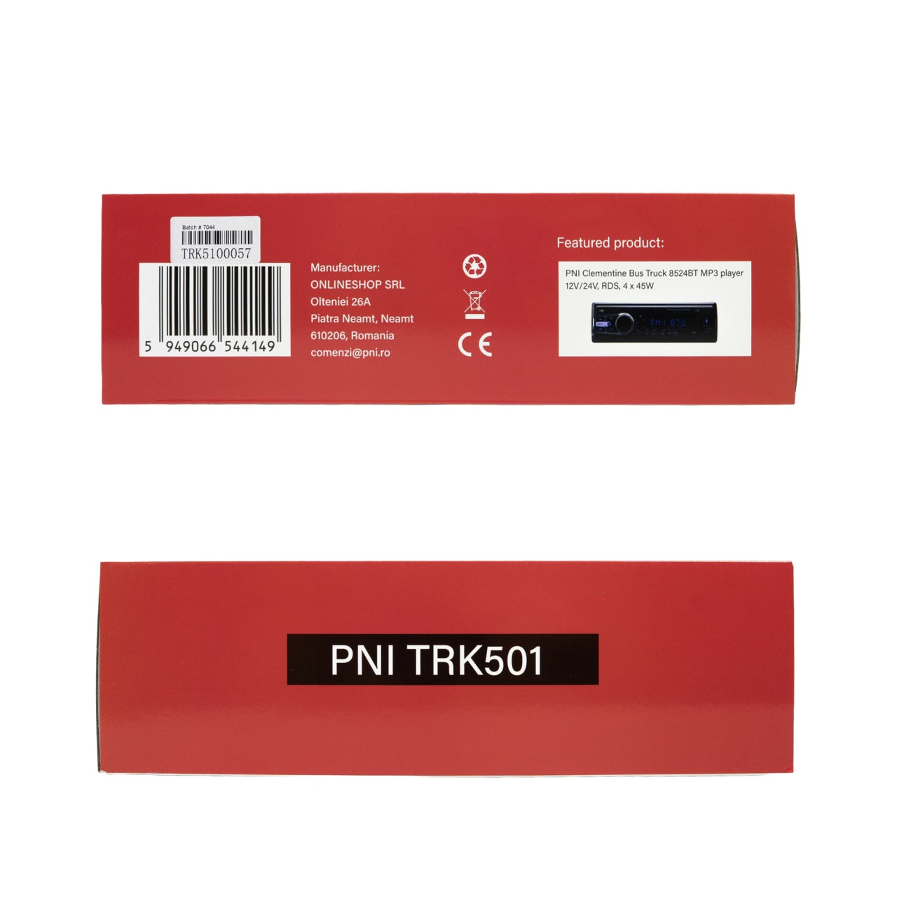 Camera de mers inapoi si monitor LCD wireless PNI TRK501 cu functie DVR, slot card micro SD, LED-uri IR, pentru camion
