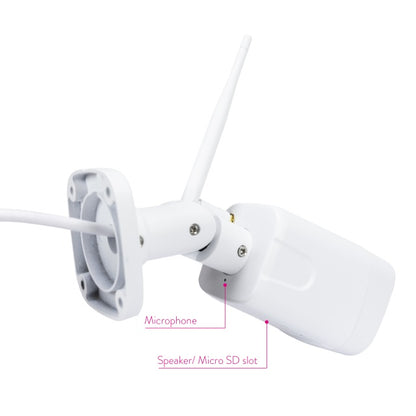 Camera supraveghere video PNI House IP55 5MP wireless cu IP, stand-alone, de exterior si interior si slot microSD, mod noapte