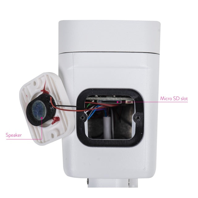 Camera supraveghere video PNI House IP55 5MP wireless cu IP, stand-alone, de exterior si interior si slot microSD, mod noapte