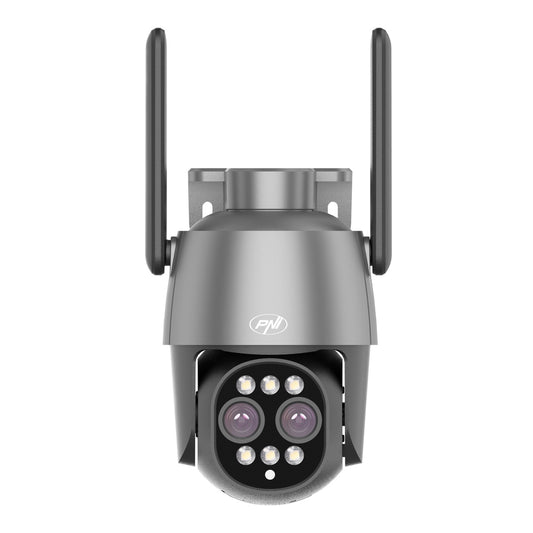 Camera supraveghere video PNI House IP574 cu Wi-Fi, PTZ, dual lens 4MP + 4MP, zoom optic 10X, IP65
