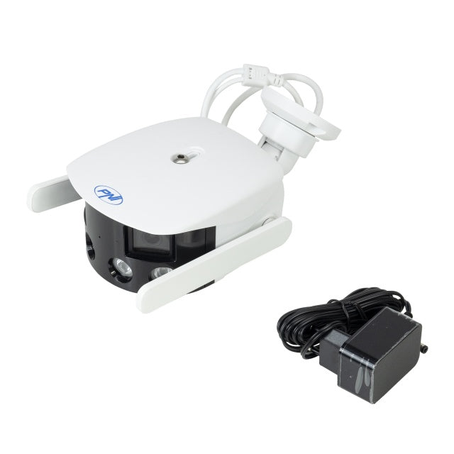 Camera supraveghere video PNI IP590, wireless, cu IP, Dual lens, 2 x 2MP, 180 grade, slot card micro SD