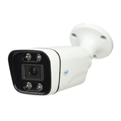 Camera supraveghere video PNI IP5POE, 5MP, D-WDR, 4.0mm, 6 LED-uri, IP66, alb