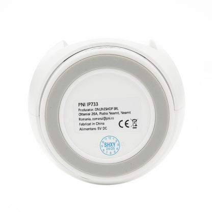 Camera supraveghere video PNI IP733 3MP, audio si video bidirectional, cu buton apelare prin Bluetooth, ecran, functie baby monitor