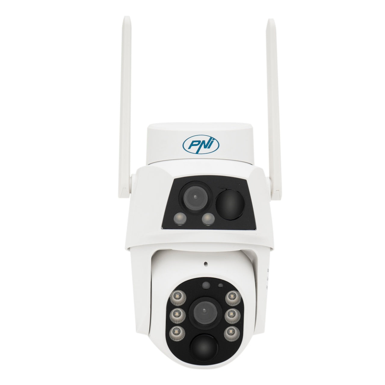 Camera supraveghere video PNI IP794 cu Wi-Fi, PTZ, dual lens 2MP + 2MP, panou solar 5.5W, acumulator bloc 8000mAh