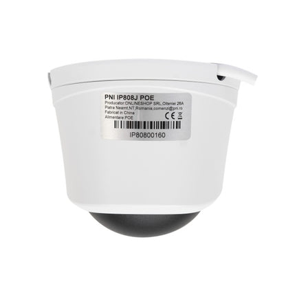 Camera supraveghere video PNI IP808J, POE, 8MP, black light, lentila 2.8mm, pentru exterior, alb