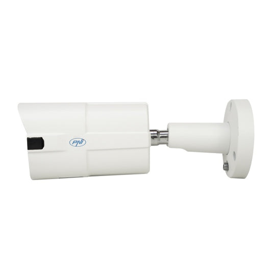 Camera supraveghere video PNI IP818J, POE, bullet 8MP, black light, lentila 2.8mm, pentru exterior, alb