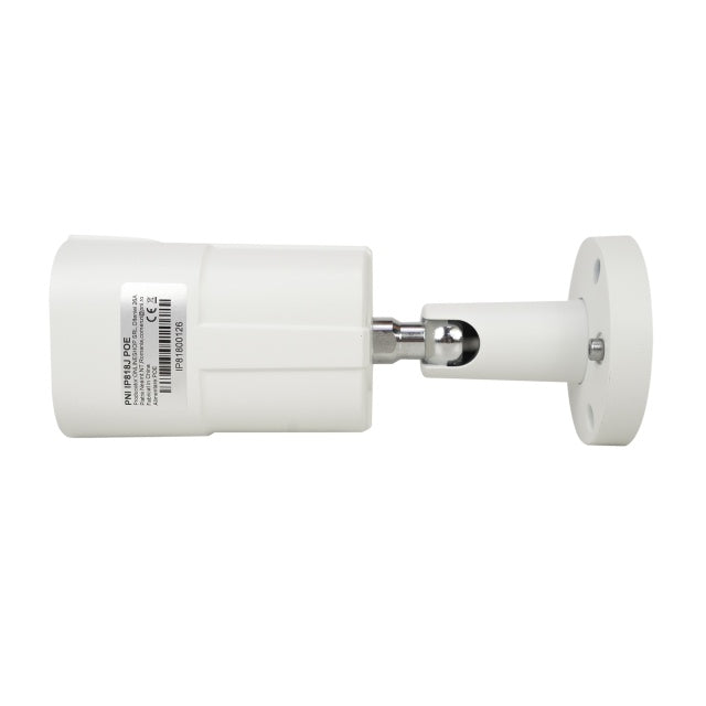 Camera supraveghere video PNI IP818J, POE, bullet 8MP, black light, lentila 2.8mm, pentru exterior, alb