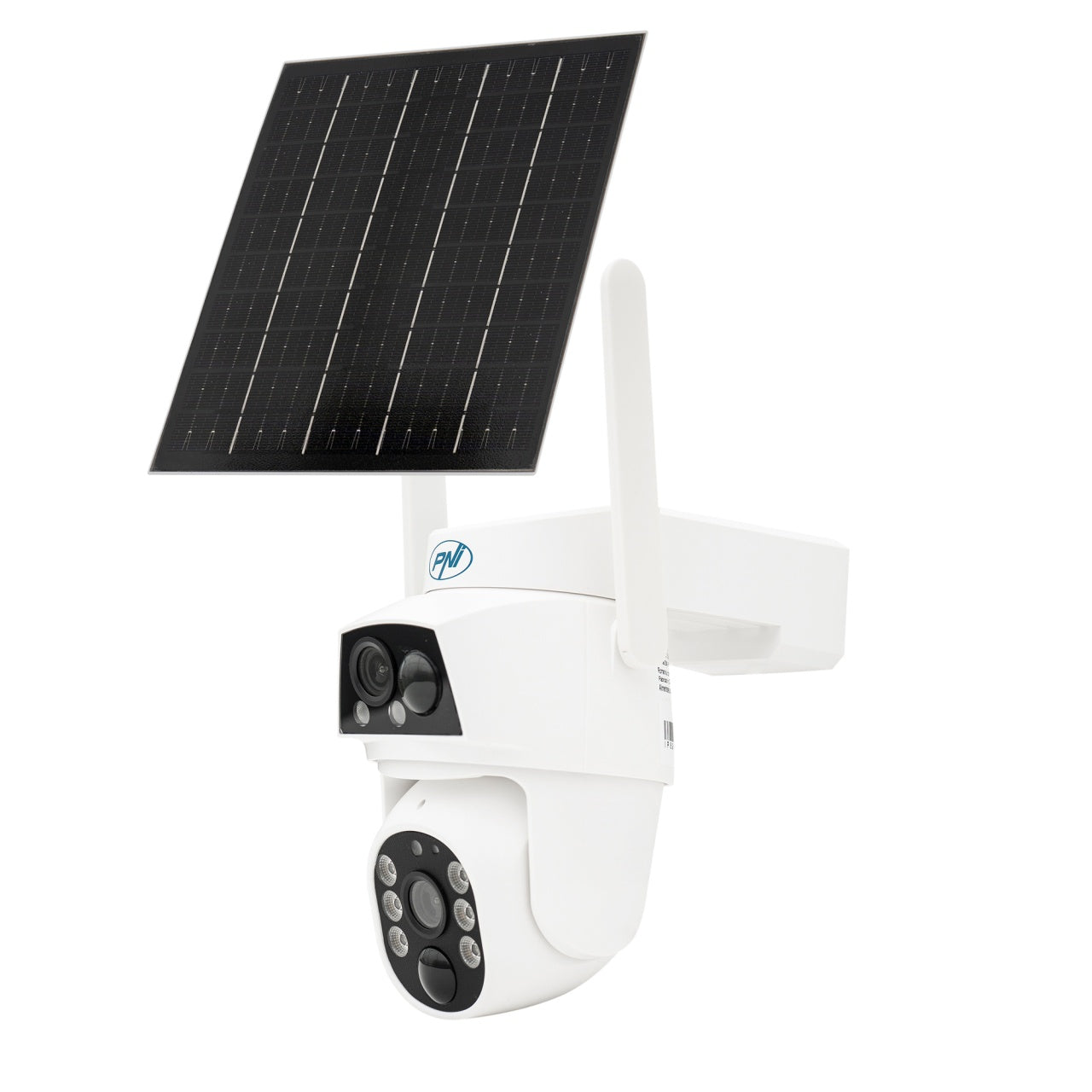 Camera supraveghere video PNI IP894 GSM 4G PTZ, dual lens 2MP + 2MP, panou solar 5.5W, acumulator bloc 8000mAh