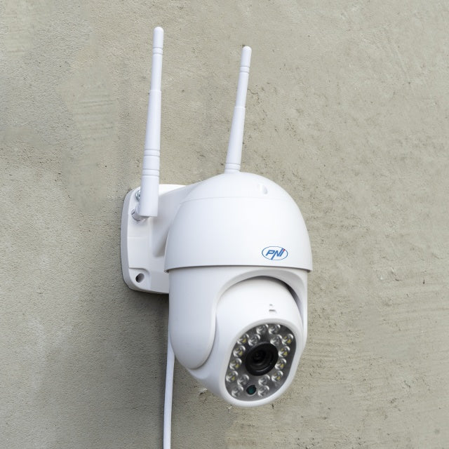 Camera supraveghere video wireless PNI IP440 WiFi PTZ, 4MP, zoom digital, slot micro SD, stand-alone, alarma detectie miscare, urmarire miscare