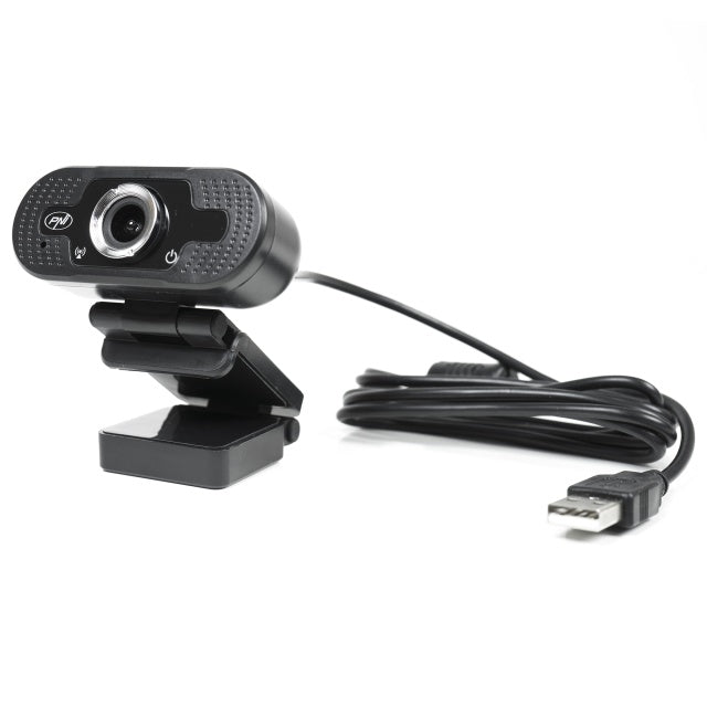 Camera Web PNI CW2860 Full HD 4MP, USB, Clip-on, Microfon incorporat, Conectare PC/Laptop, @30fps, Corectie automata de culoare