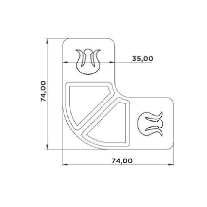 Capac capat terminal semirotund parabiciclist