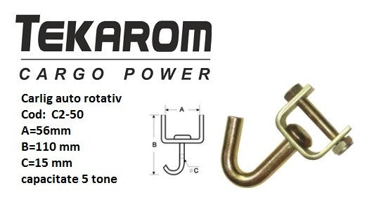 Carlig auto rotativ - 50mm - 5T
