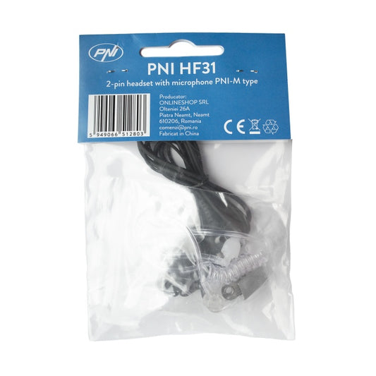 Casca cu microfon PNI HF31 cu 2 pini tip PNI-M pentru statii radio CB