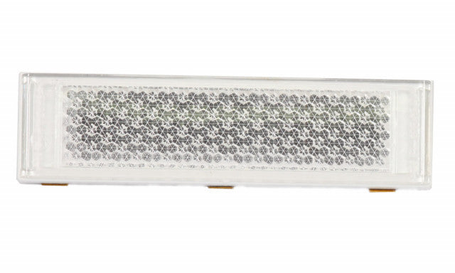 Catadioptru reflectorizant dreptunghiular alb 126x34 mm