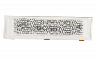 Catadioptru reflectorizant dreptunghiular alb 126x34 mm