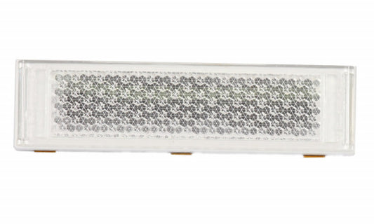 Catadioptru reflectorizant dreptunghiular alb 126x34 mm