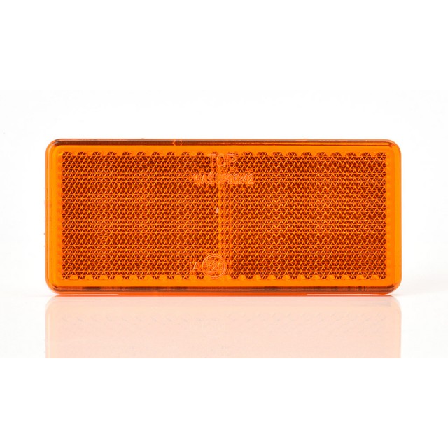 Catadioptru reflectorizant dreptunghiular portocaliu 96x42 mm