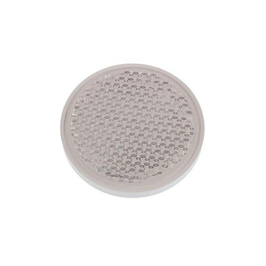 Catadioptru reflectorizant rotund alb cu surub