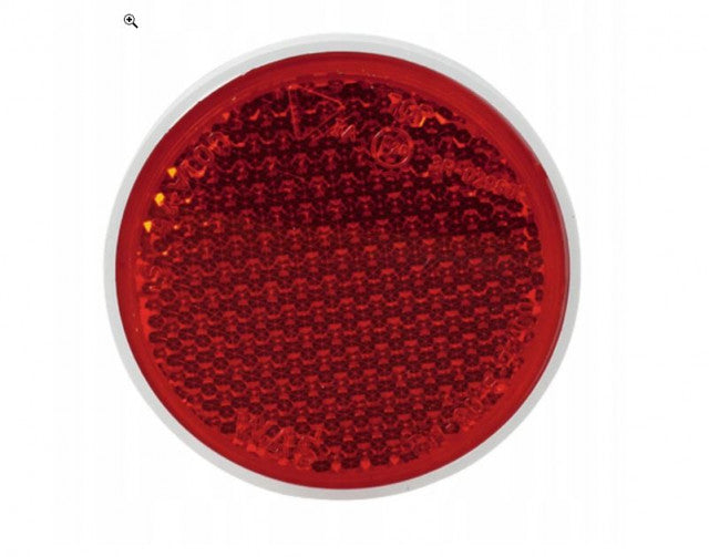 Catadioptru reflectorizant rotund rosu cu surub