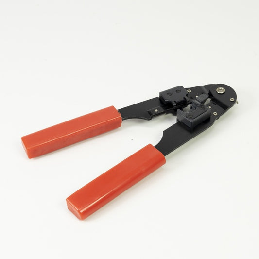Cleste PNI SR5, pentru taiat, dezizolat cablu si sertizat mufe RJ45 CAT5, CAT6, rosu