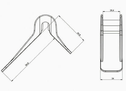Coltar protectie butoaie metalice 95x55x25mm