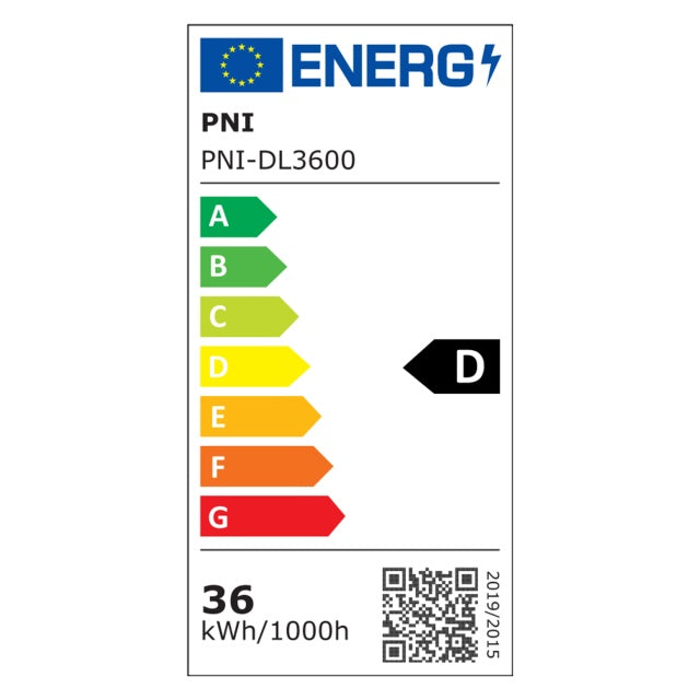 Corp de iluminat liniar cu LED PNI D-Light 3600, 36W, 6500k, etans IP65, cu protectie la apa, praf si coroziune, pentru iluminat industrial, tuneluri, pasaje, metrou