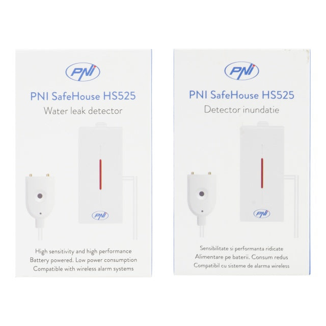 Detector inundatie PNI SafeHouse HS525 wireless pentru sistem de alarma la efractie