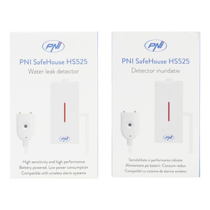 Detector inundatie PNI SafeHouse HS525 wireless pentru sistem de alarma la efractie