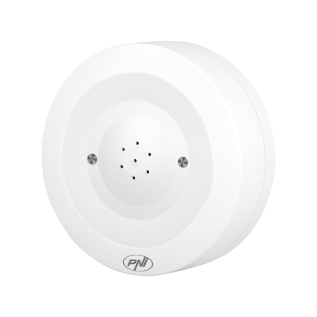 Detector senzor inundatie PNI SafeHouse HS527 cu Wi-Fi, cu alarmare sonora 80dB, difuzor incorporat, pentru inundatie si picurare, compatibil cu aplicatia Tuya, alimentare 3V