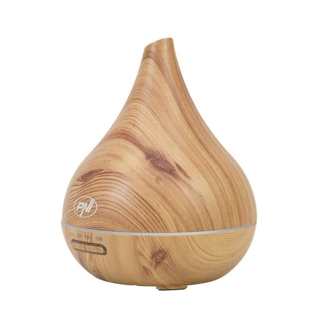 Difuzor aromaterapie PNI HU400 pentru uleiuri esentiale, cu ultrasunete, 400 ml, timer, 7 culori LED, inchidere automata, lighting wooden
