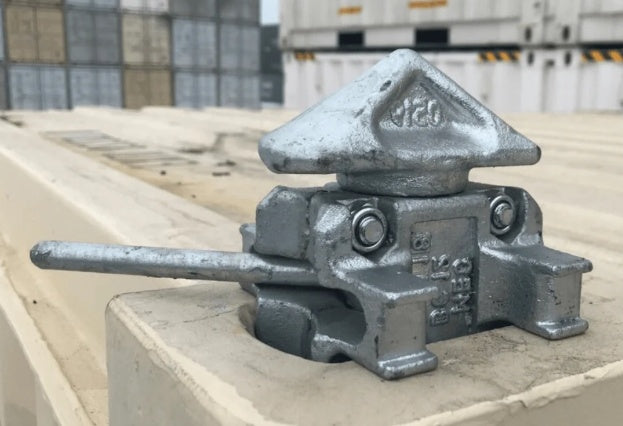 Dispozitiv fixare transcontainer twist lock