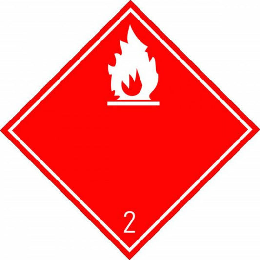 Eticheta ADR autocolanta - "Pericol Transport gaze inflamabile clasa 2"