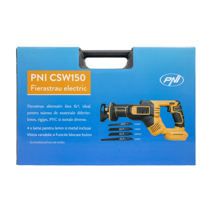 Fierastrau electric alternativ tip sabie PNI CSW150 fara acumulator, 4 lame incluse