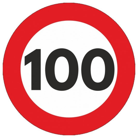 Indicator limitare viteza autocolant 100 km/ora Ø12