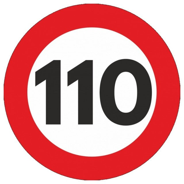 Indicator limitare viteza autocolant 110 km/ora Ø12