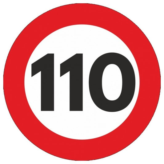 Indicator limitare viteza autocolant 110 km/ora Ø12