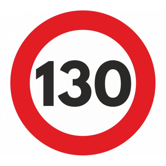 Indicator limitare viteza autocolant 130 km/ora 12cm