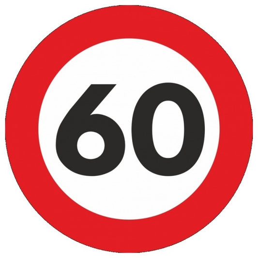 Indicator limitare viteza autocolant 60 km/ora Ø12