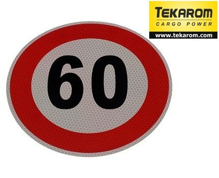 Indicator limitare viteza autocolant 60 km/ora