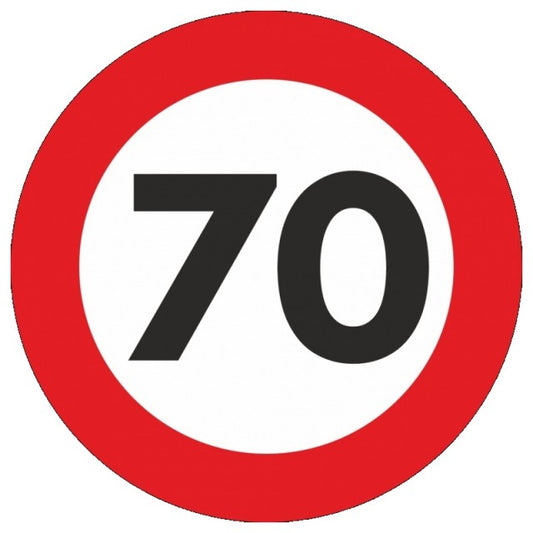 Indicator limitare viteza autocolant 70 km/ora Ø12