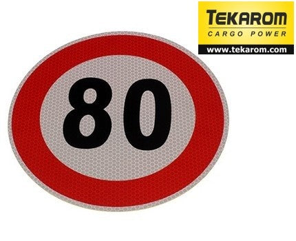 Indicator limitare viteza autocolant 80 km/ora