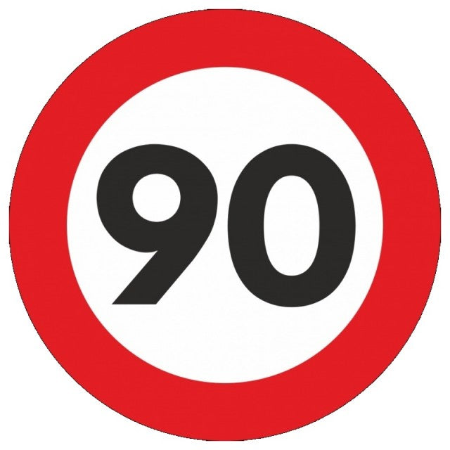 Indicator limitare viteza autocolant 90 km/ora Ø12